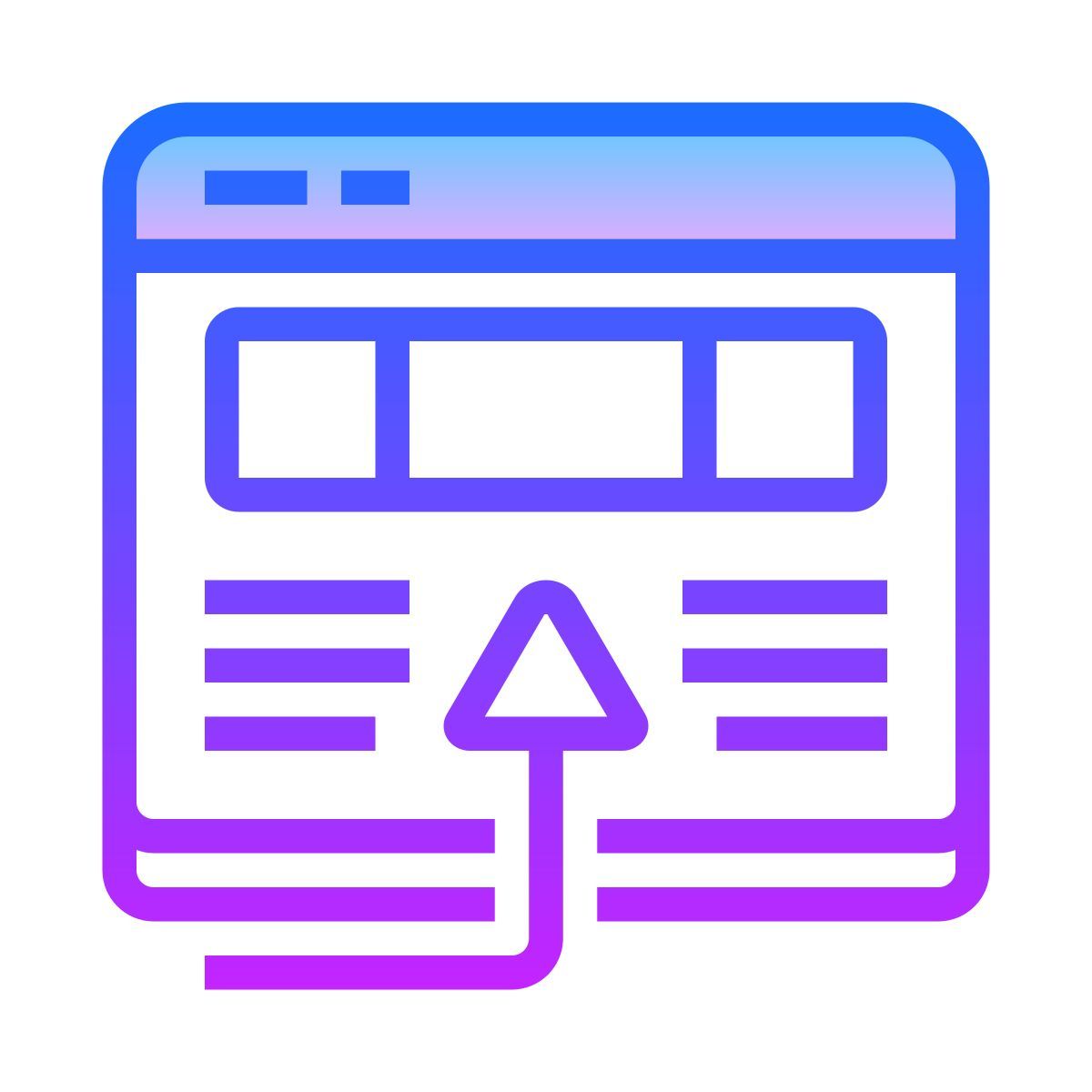 gradient style ouvrir dans le navigateur icon