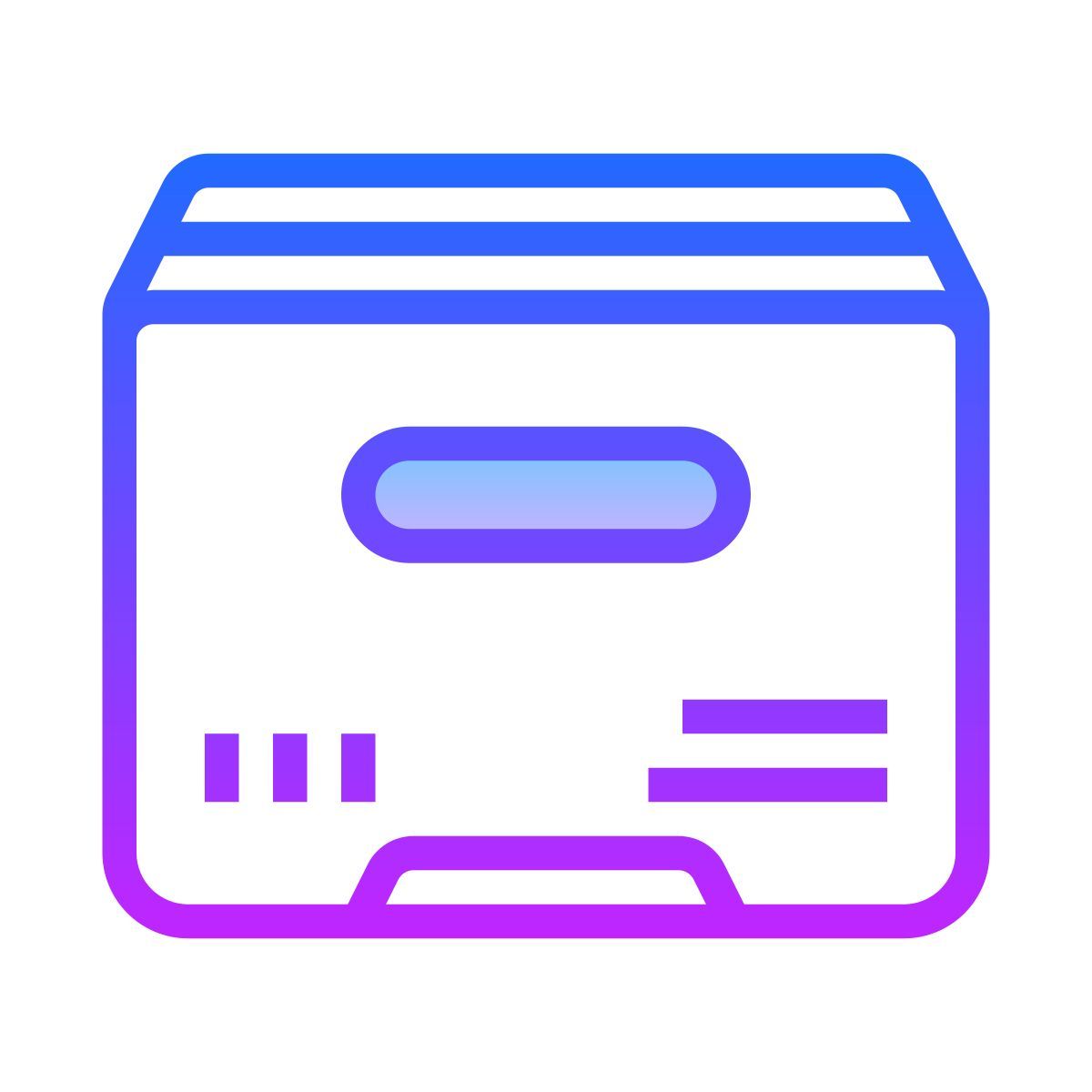 gradient style imballaggio icon