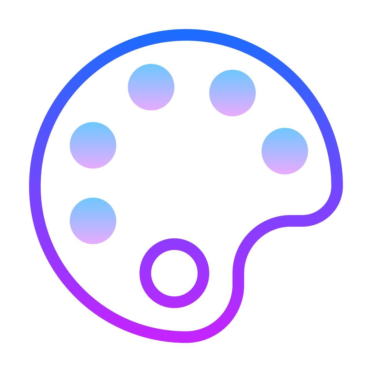gradient style paleta de pintura icon