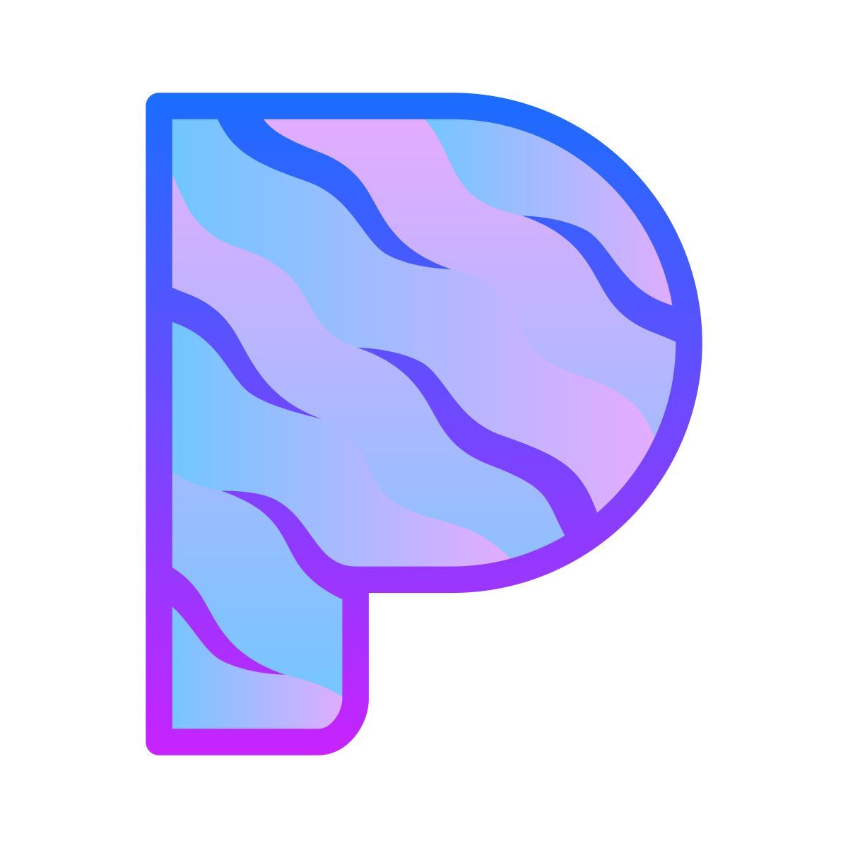 gradient style pandora app icon
