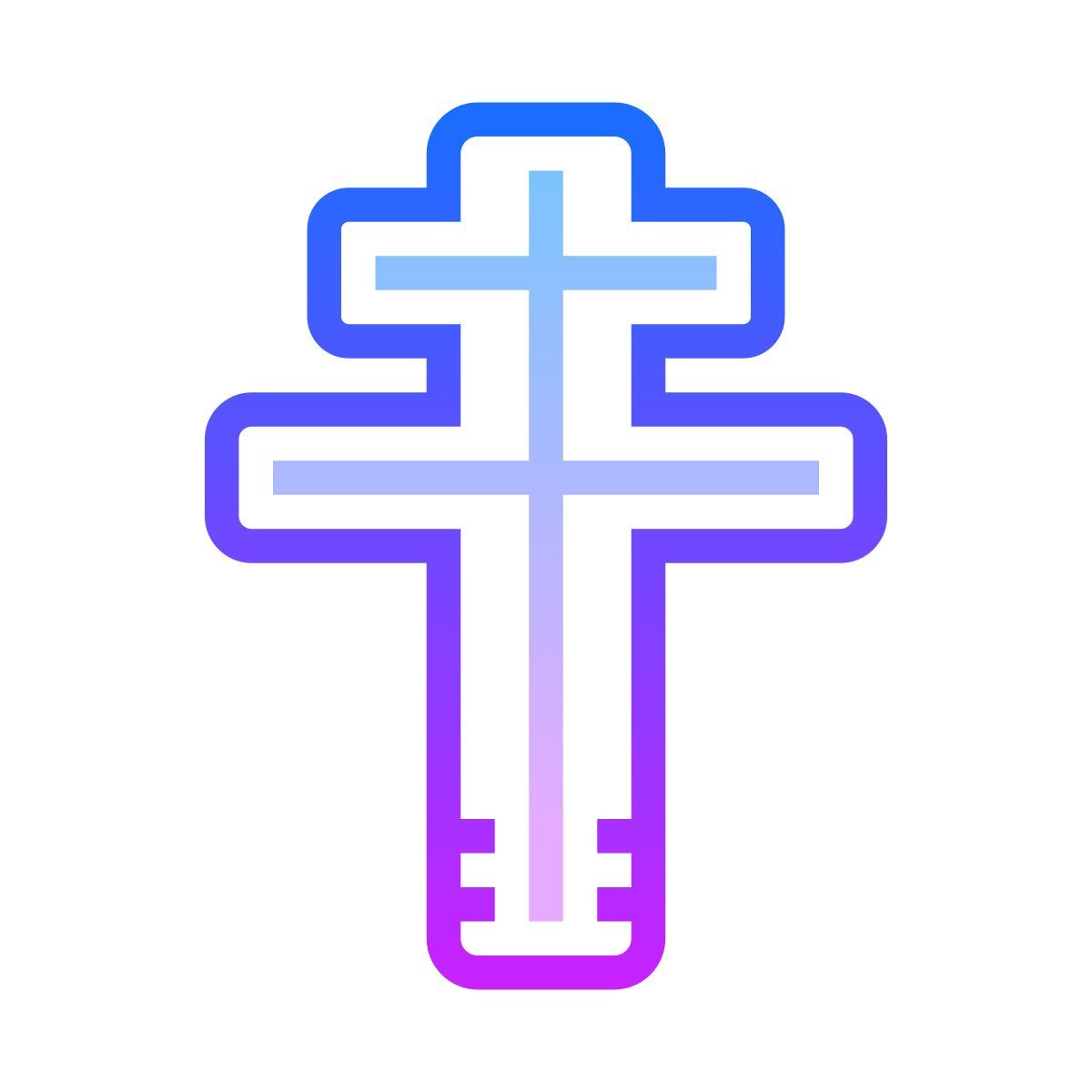 gradient style croix patriarcale icon