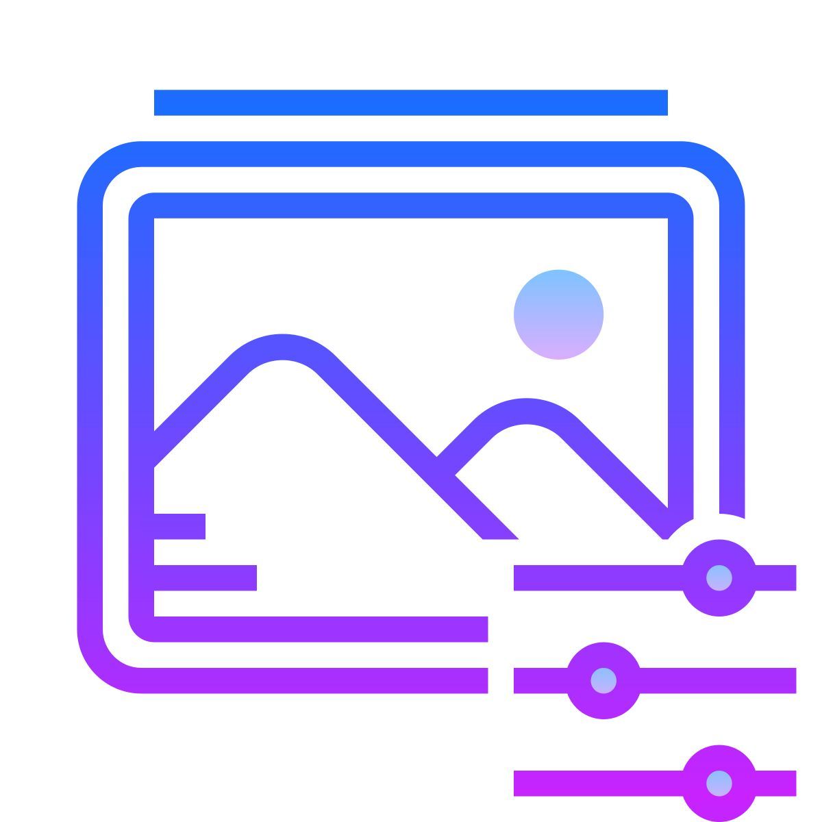 gradient style editor de fotos icon