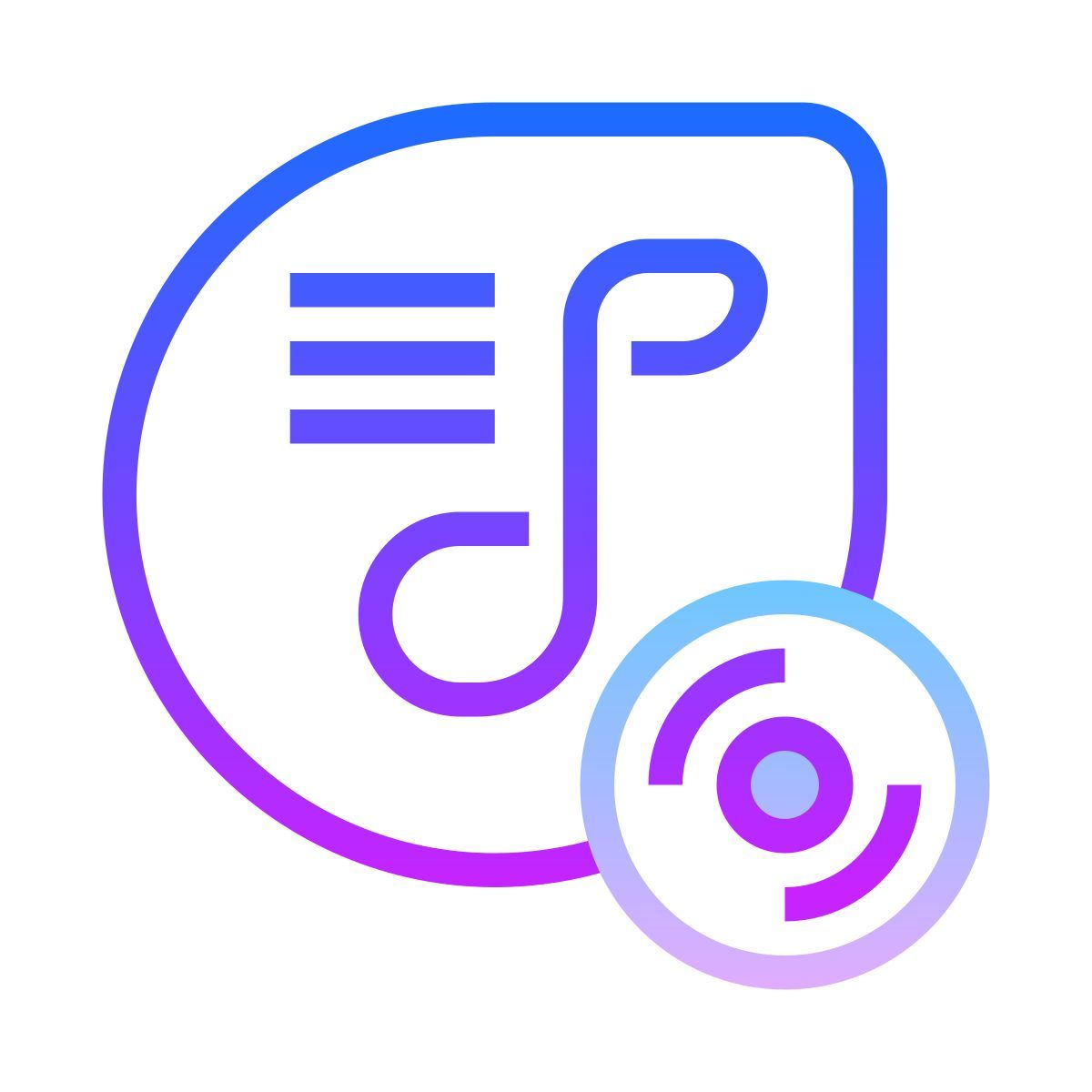 gradient style wiedergabeliste icon