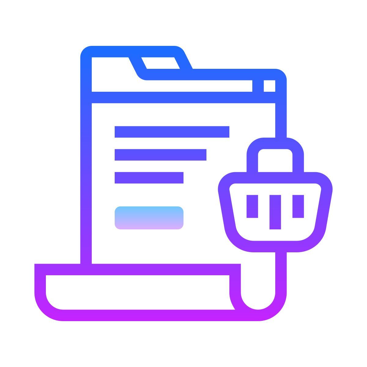 gradient style 采购订单 icon