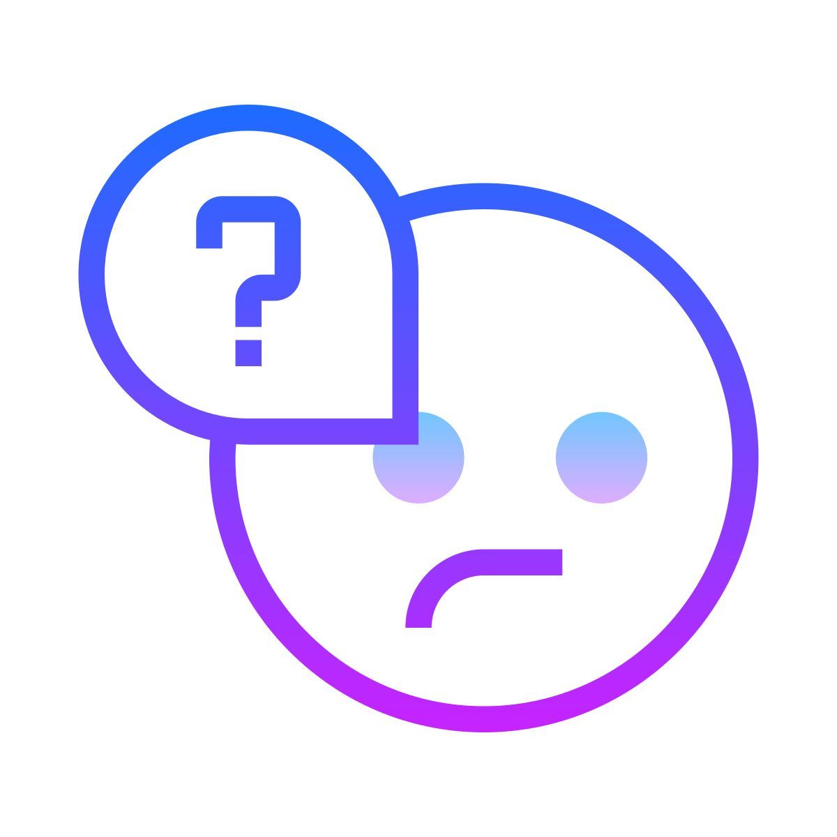 gradient style puzzled icon