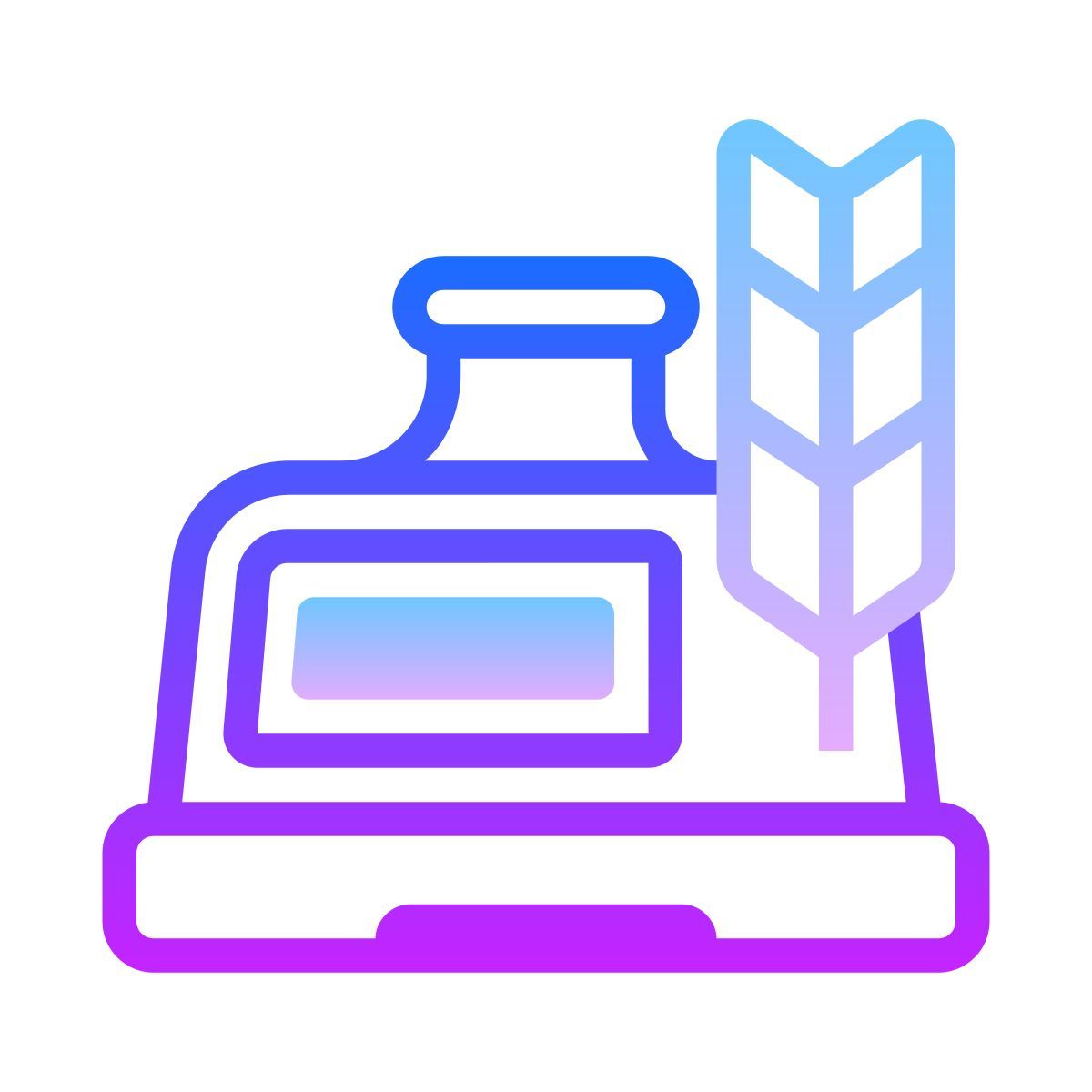 gradient style quill with ink icon