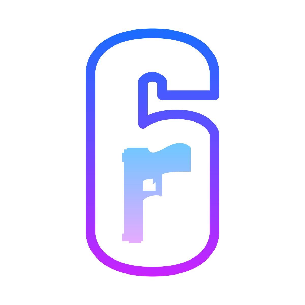gradient style rainbow six siege icon