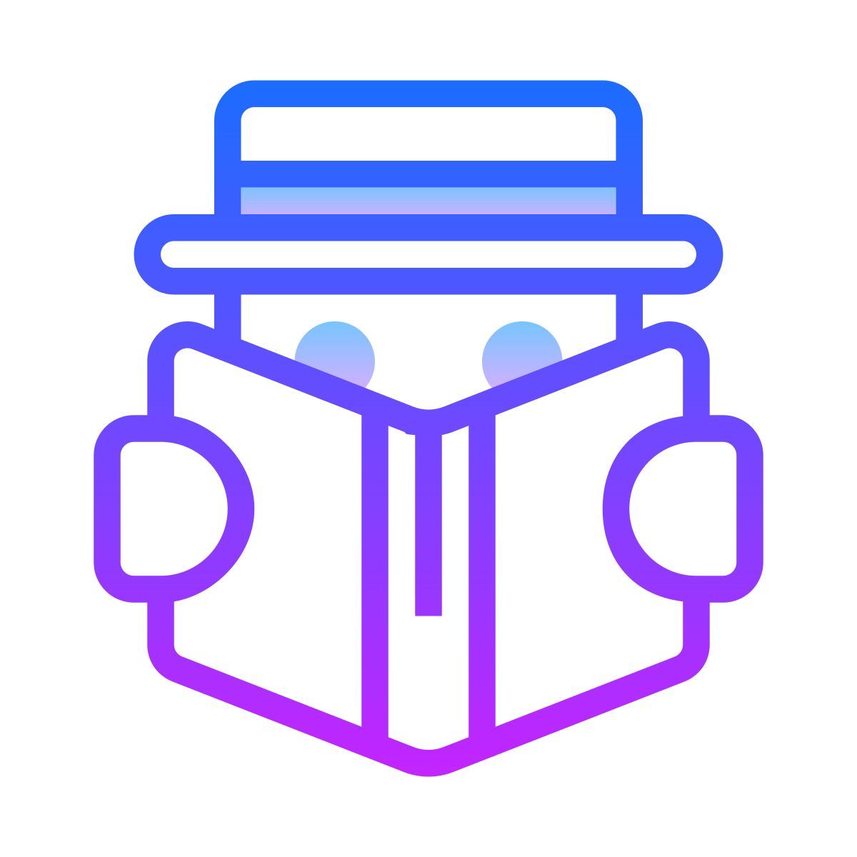 gradient style reading icon