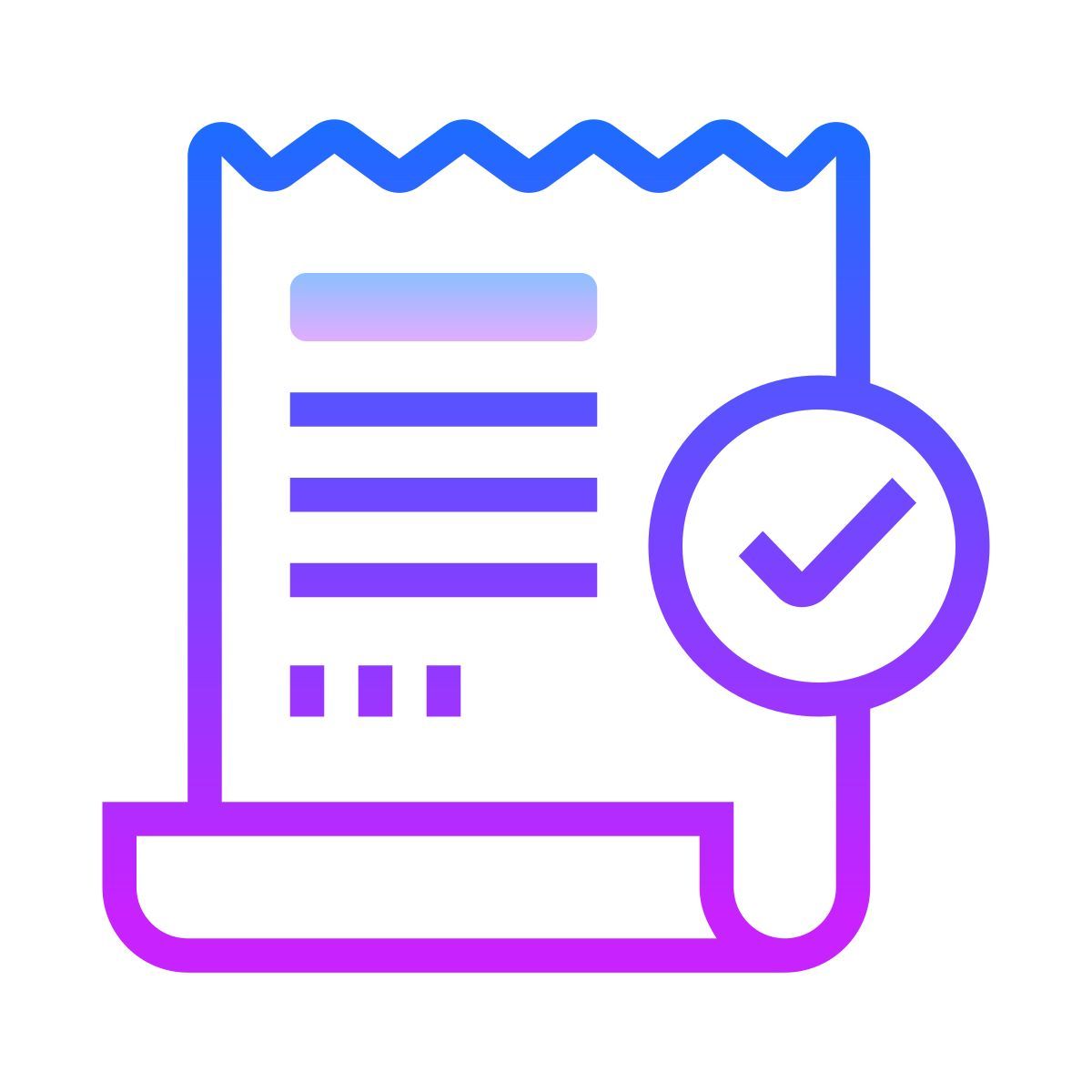 gradient style 收到批准 icon