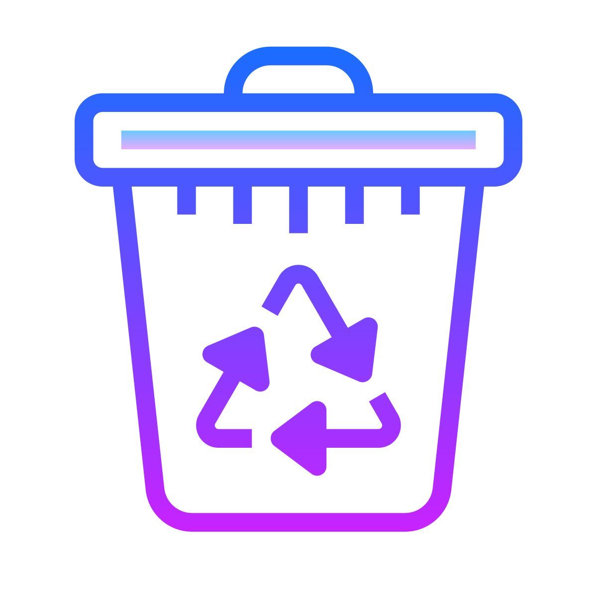 gradient style papierkorb icon