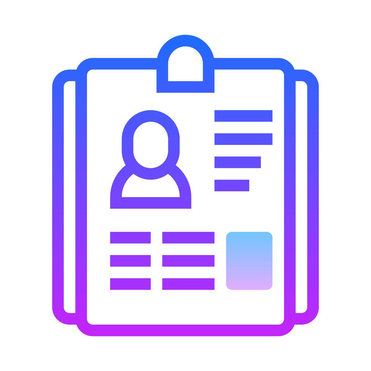 gradient style curriculum vitae icon