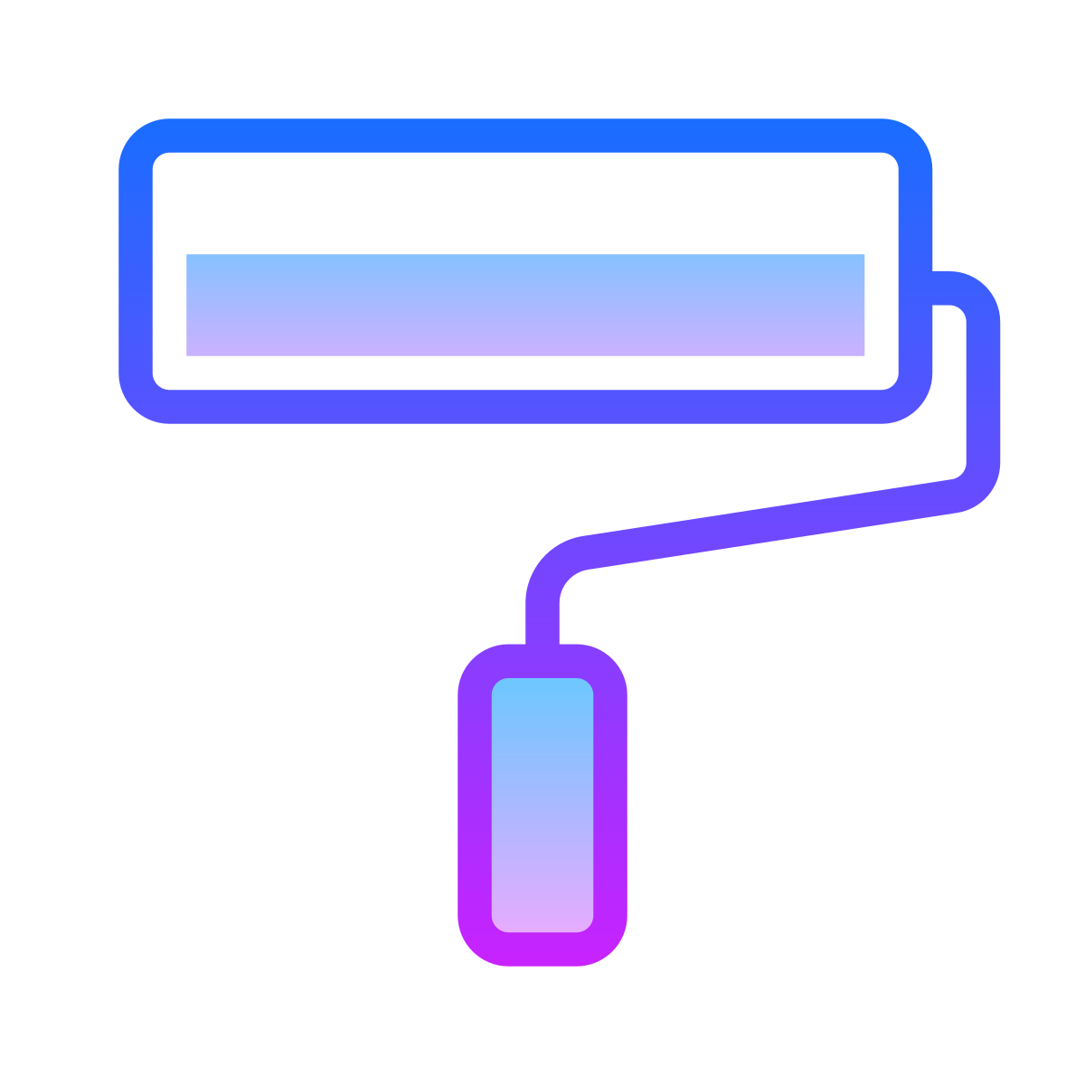 gradient style roller brush icon