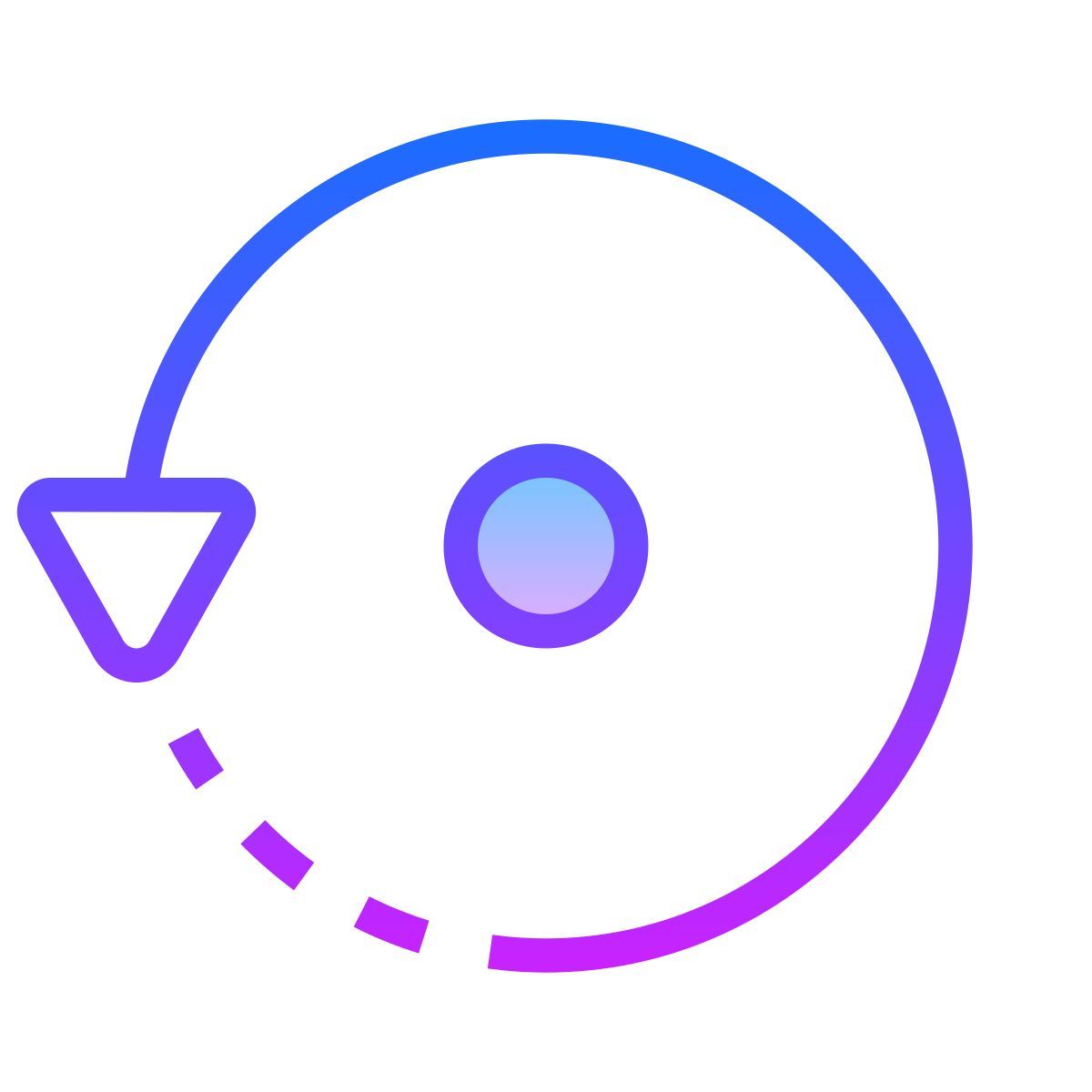 gradient style 왼쪽으로 회전 icon