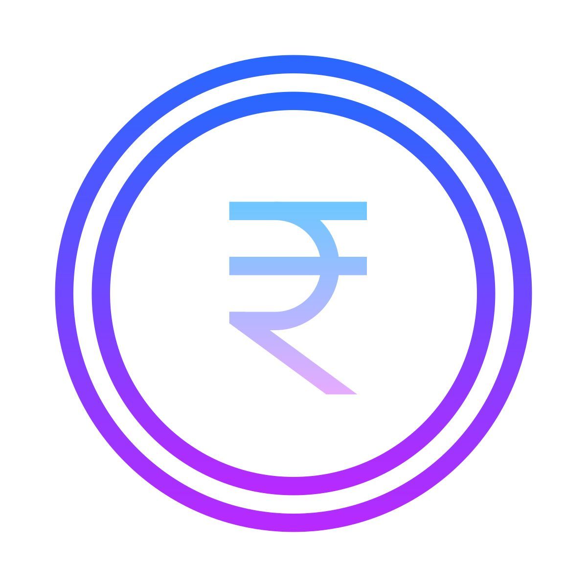 gradient style rupee icon