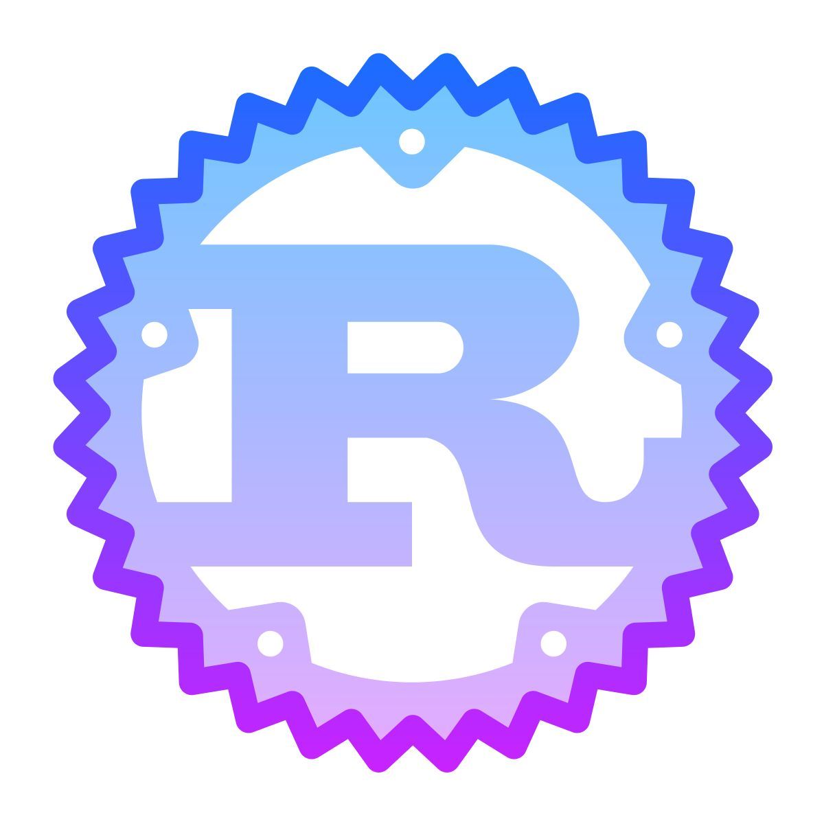 gradient style rust programming language icon