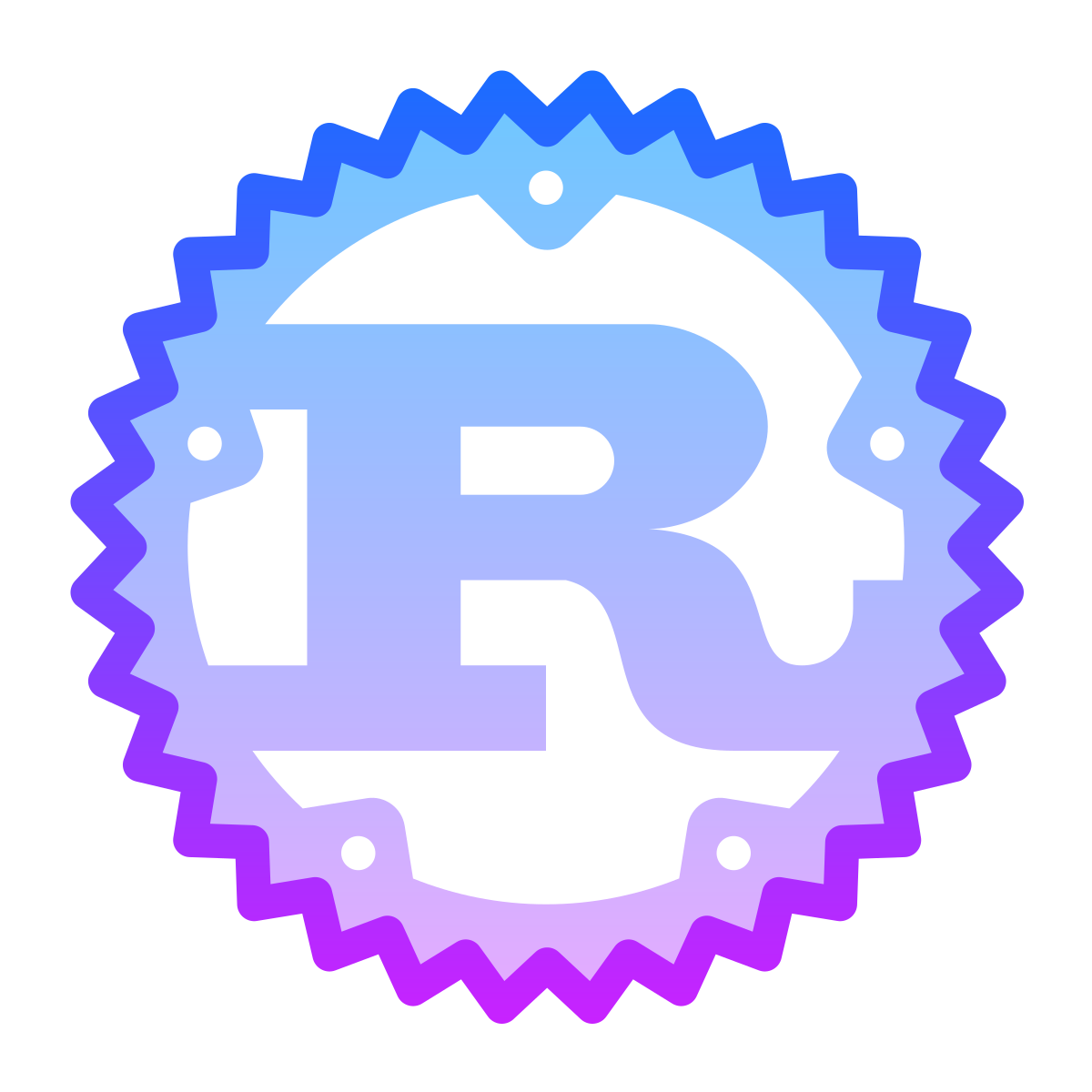 gradient style rust programming language  v2 icon