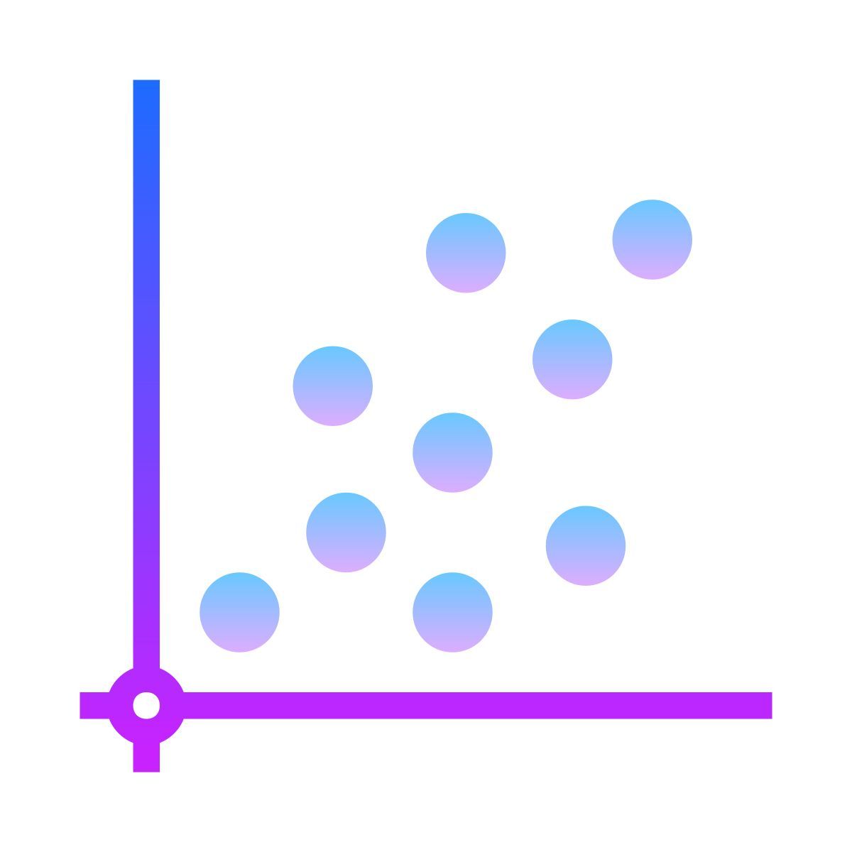 gradient style scatter plot icon
