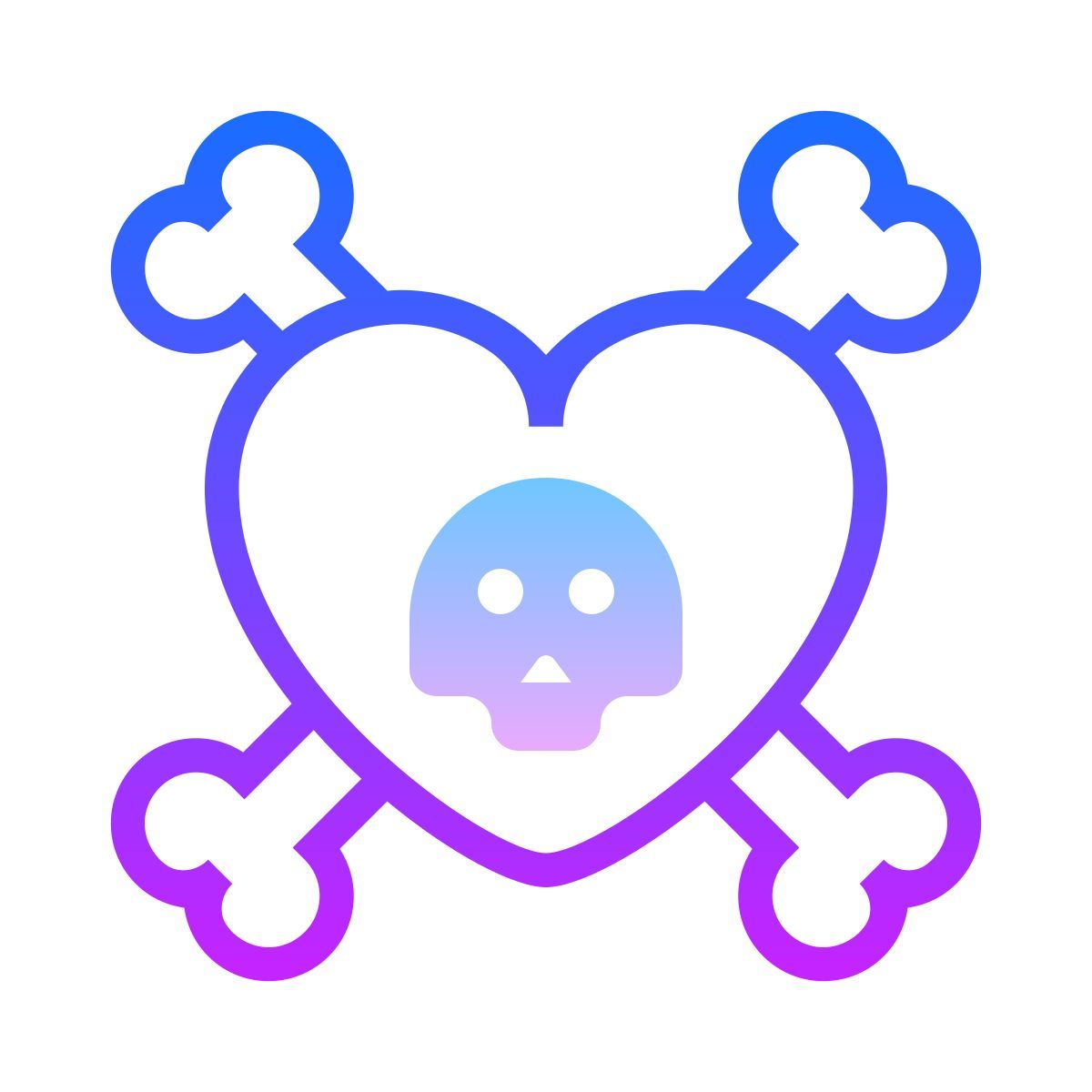 gradient style calavera corazon icon