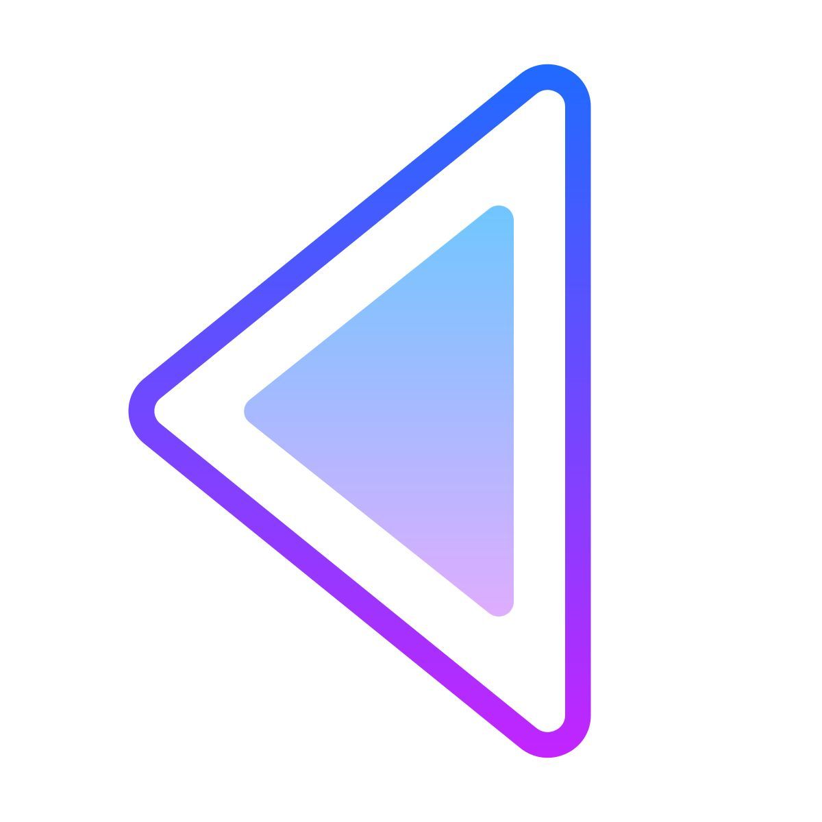 gradient style sort left icon