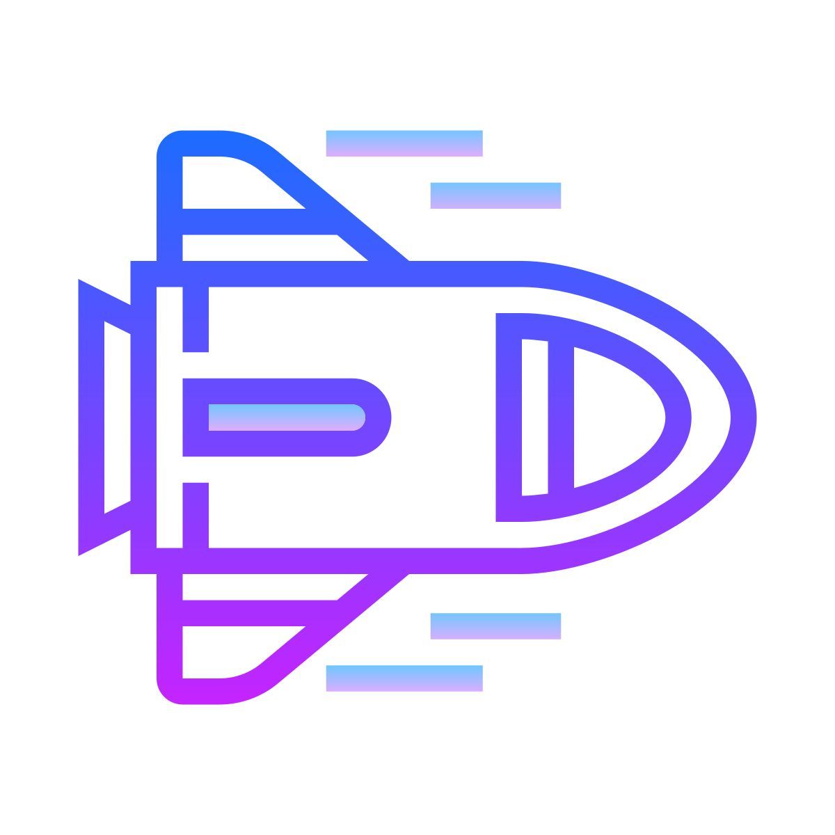 gradient style space shuttle icon