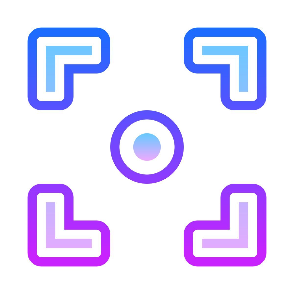 gradient style square border icon