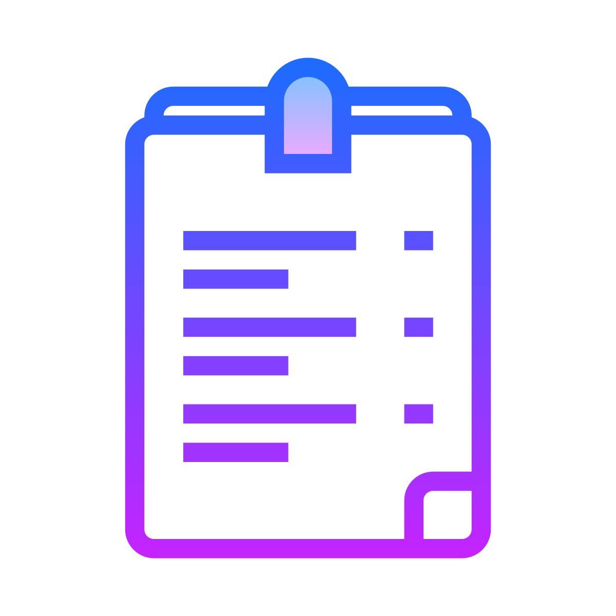 gradient style liste récapitulative icon