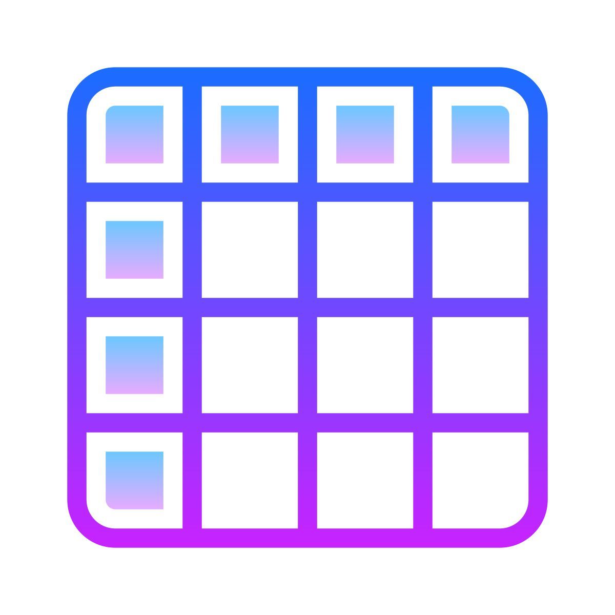 gradient style 표 삽입 icon