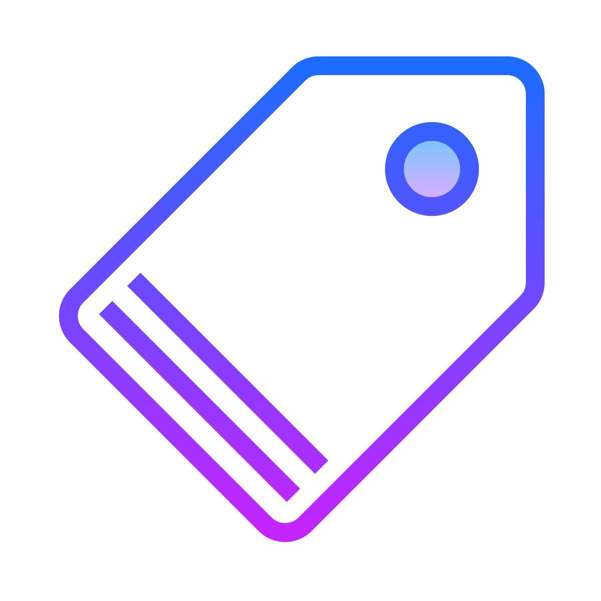 gradient style etichetta icon