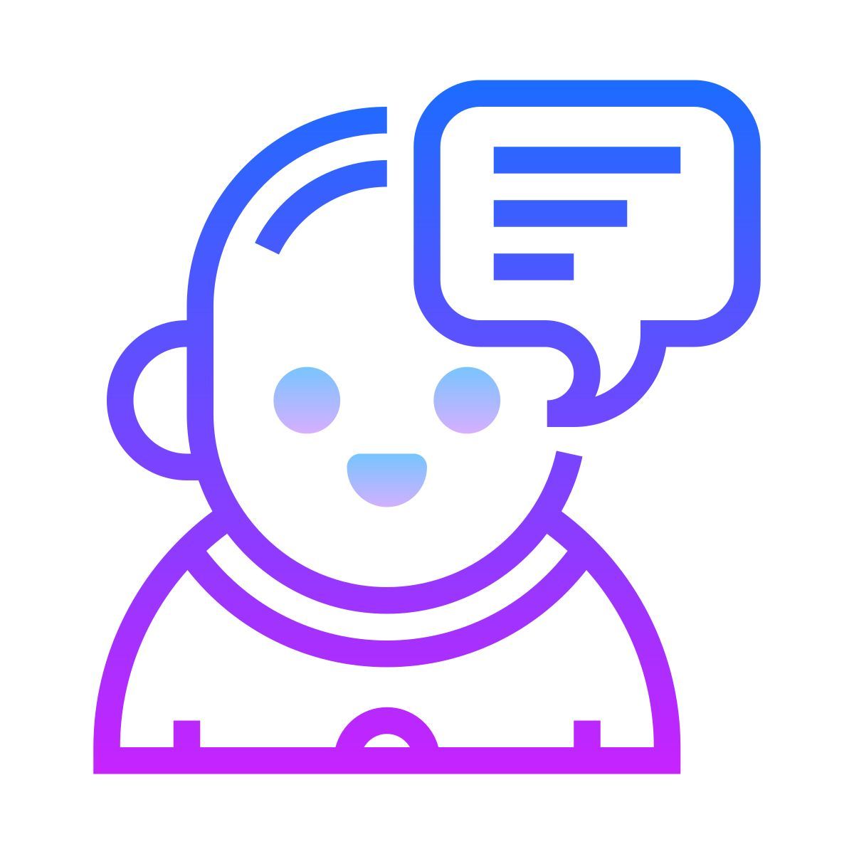 gradient style discuter homme icon