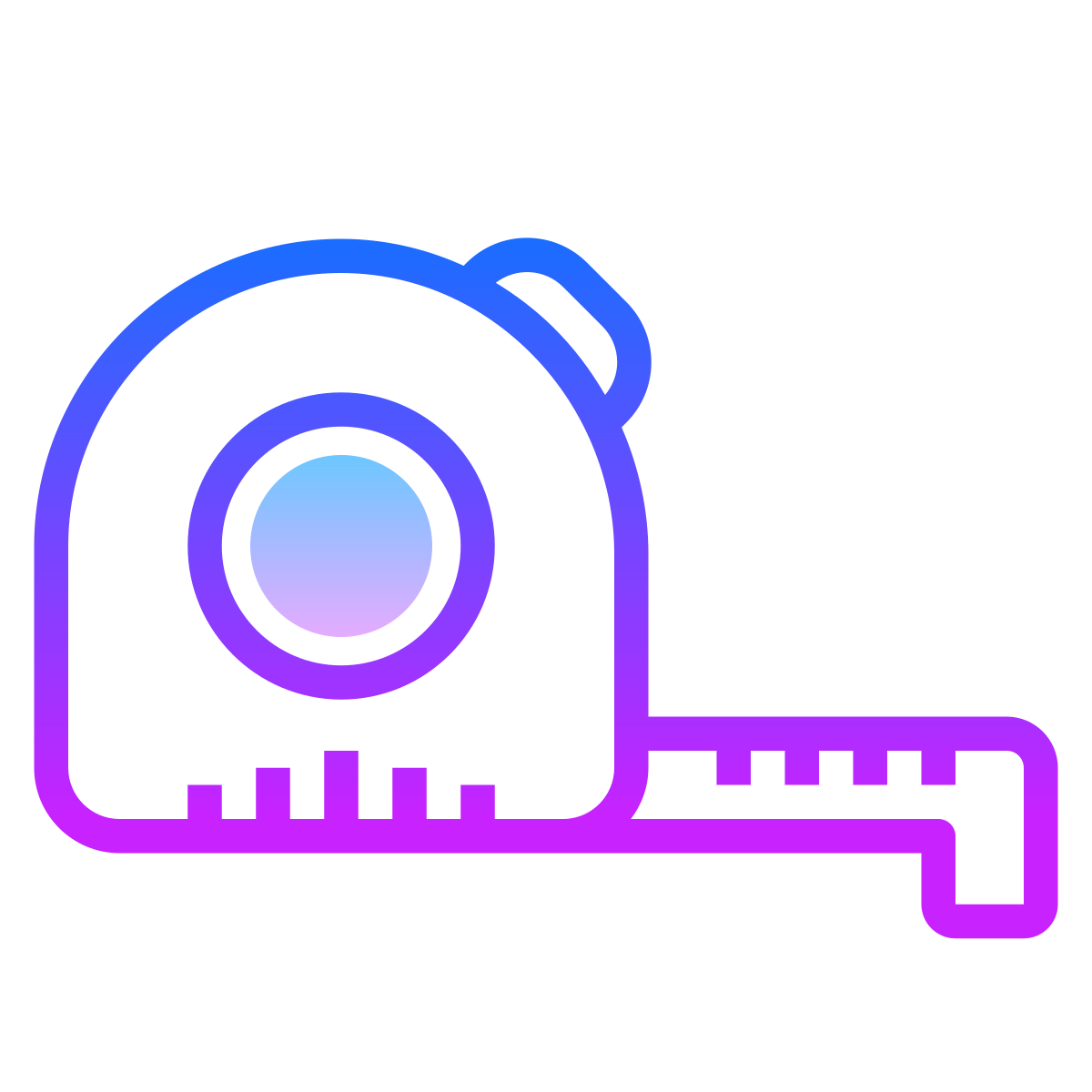 gradient style tape measure icon