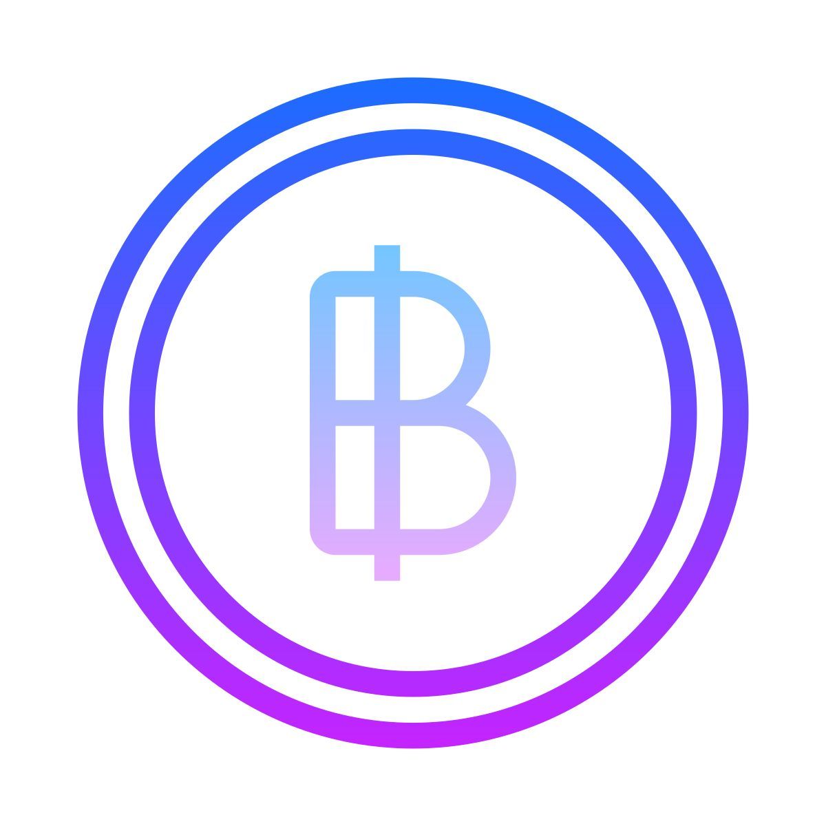 gradient style baht tailandés icon