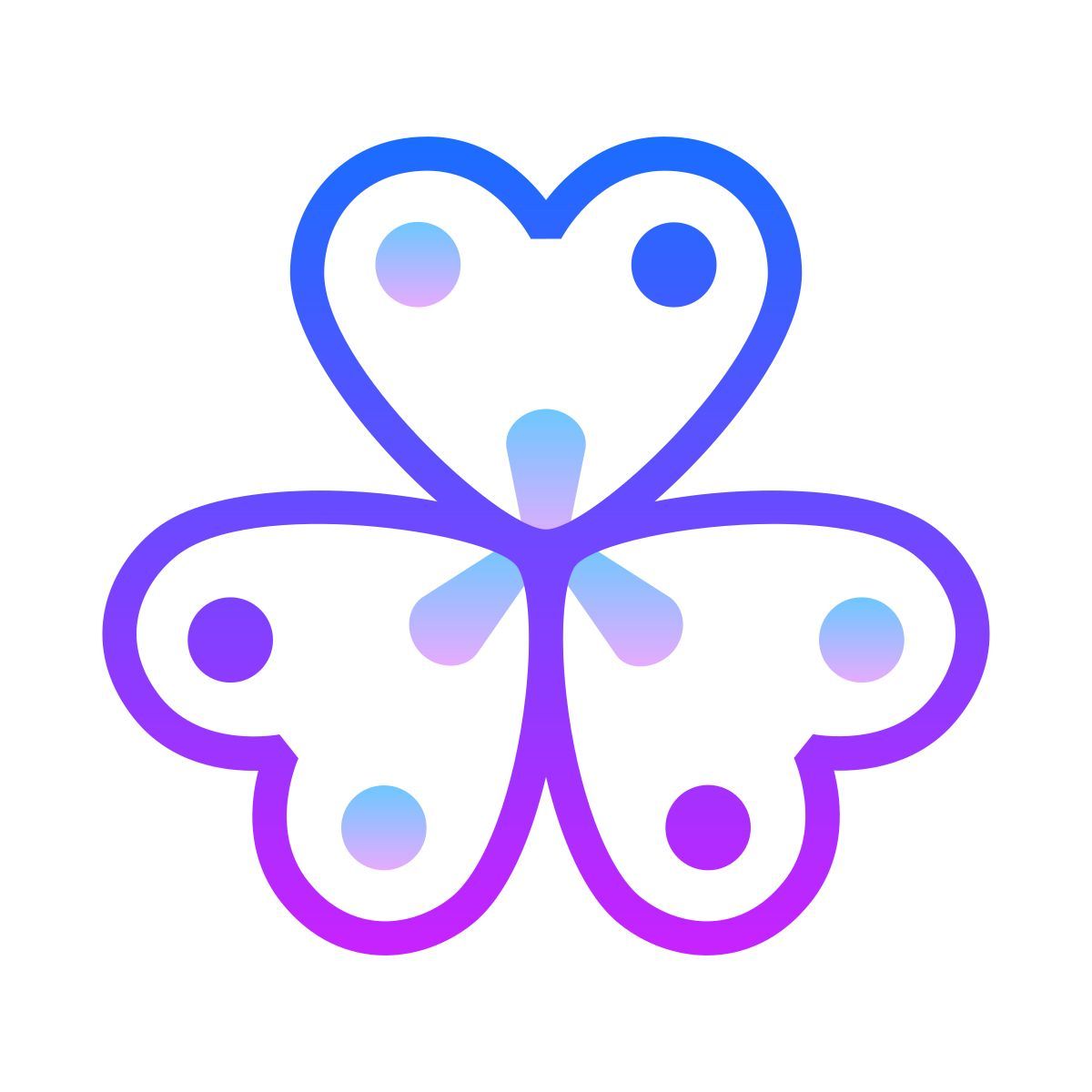 gradient style trébol de tres hojas icon