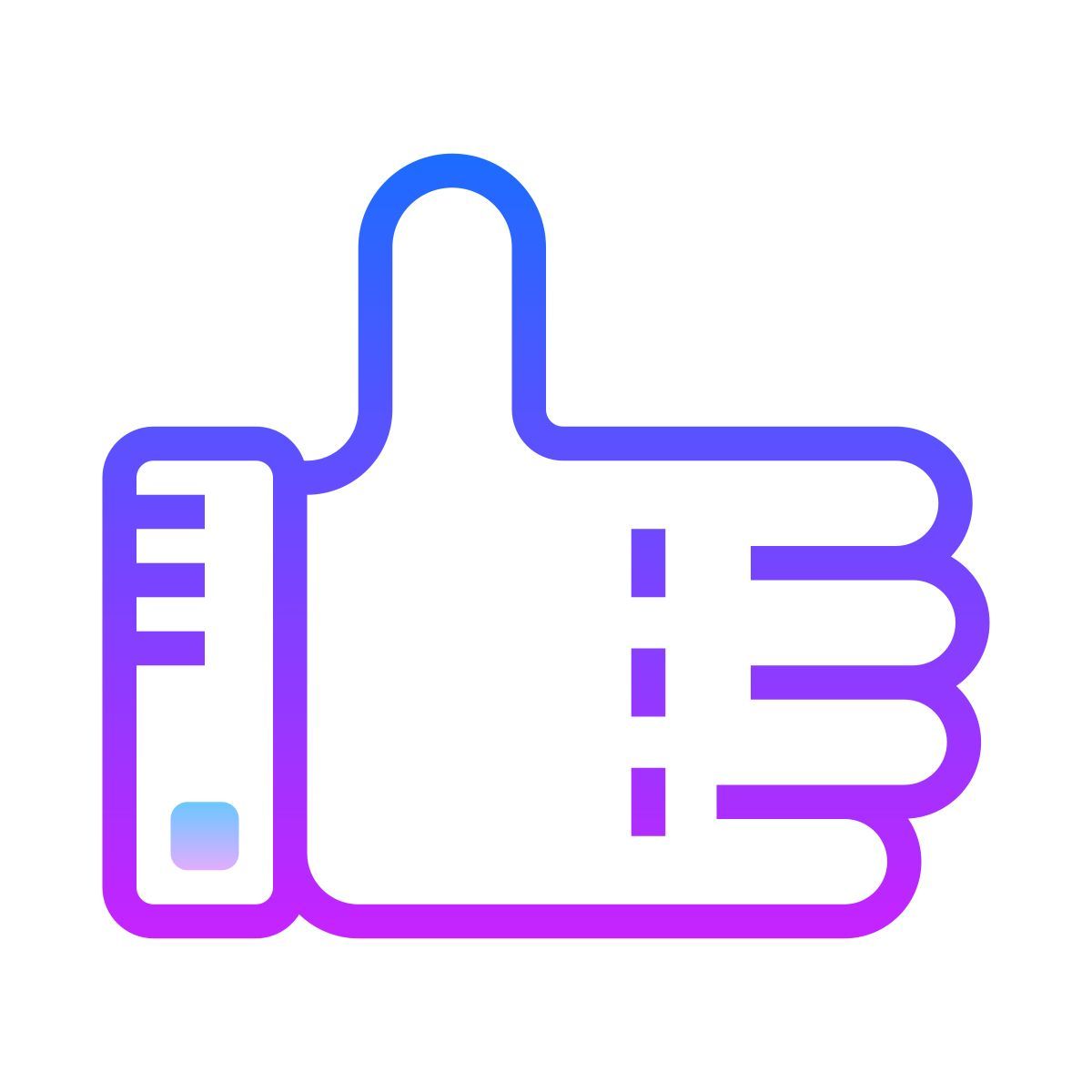 gradient style thumbs up icon