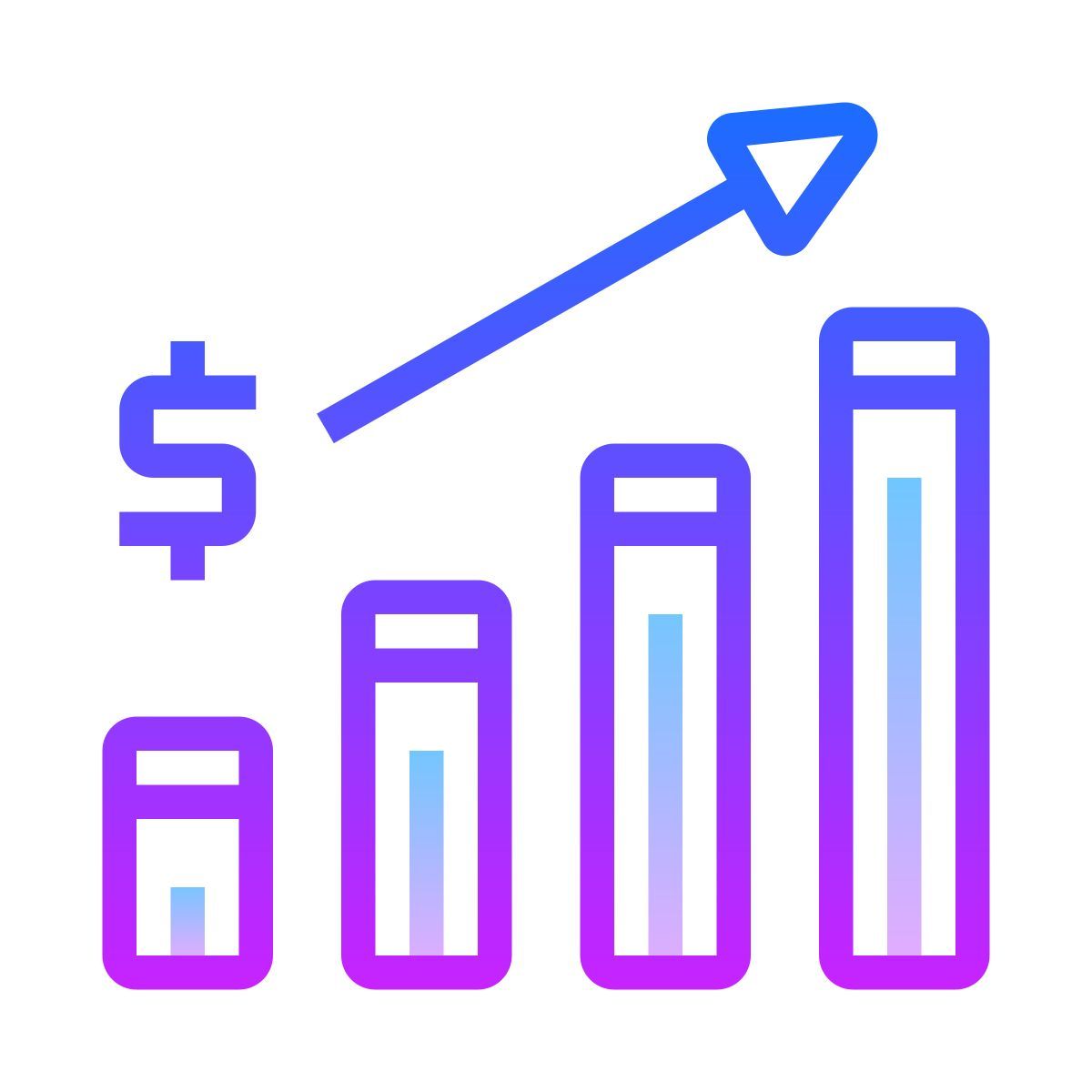 gradient style total sales icon