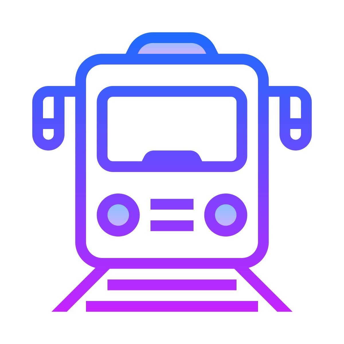 gradient style train icon