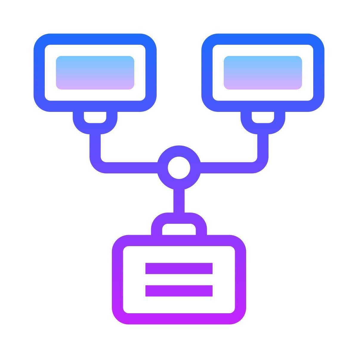 gradient style 树状结构 icon