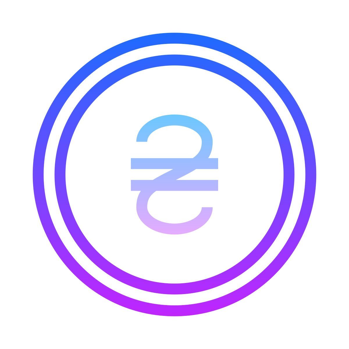 gradient style 乌克兰格里夫纳 icon