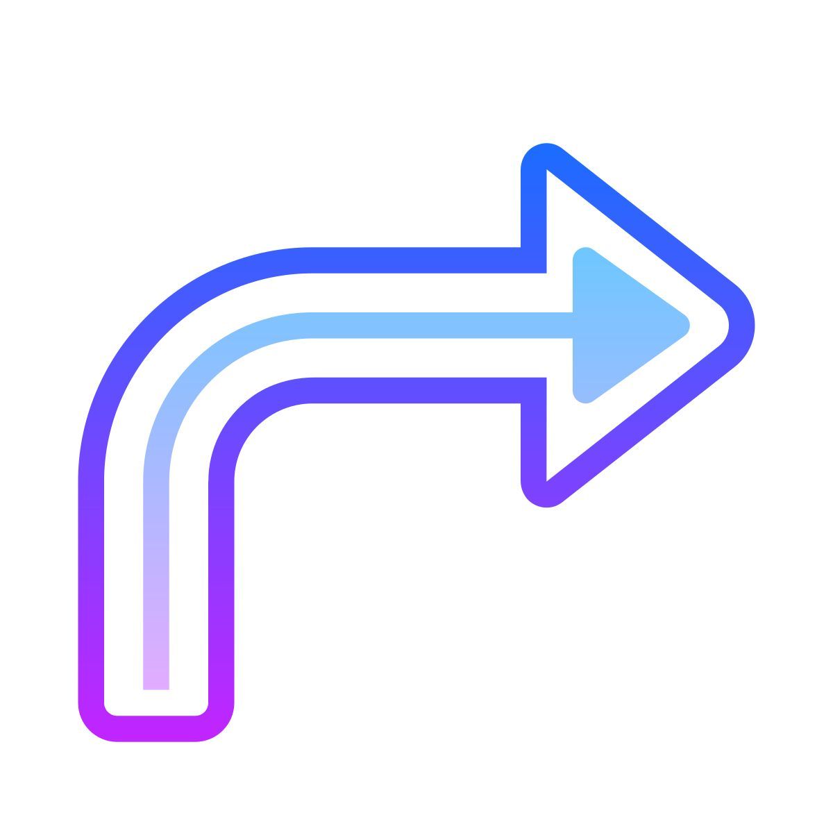 gradient style up right icon