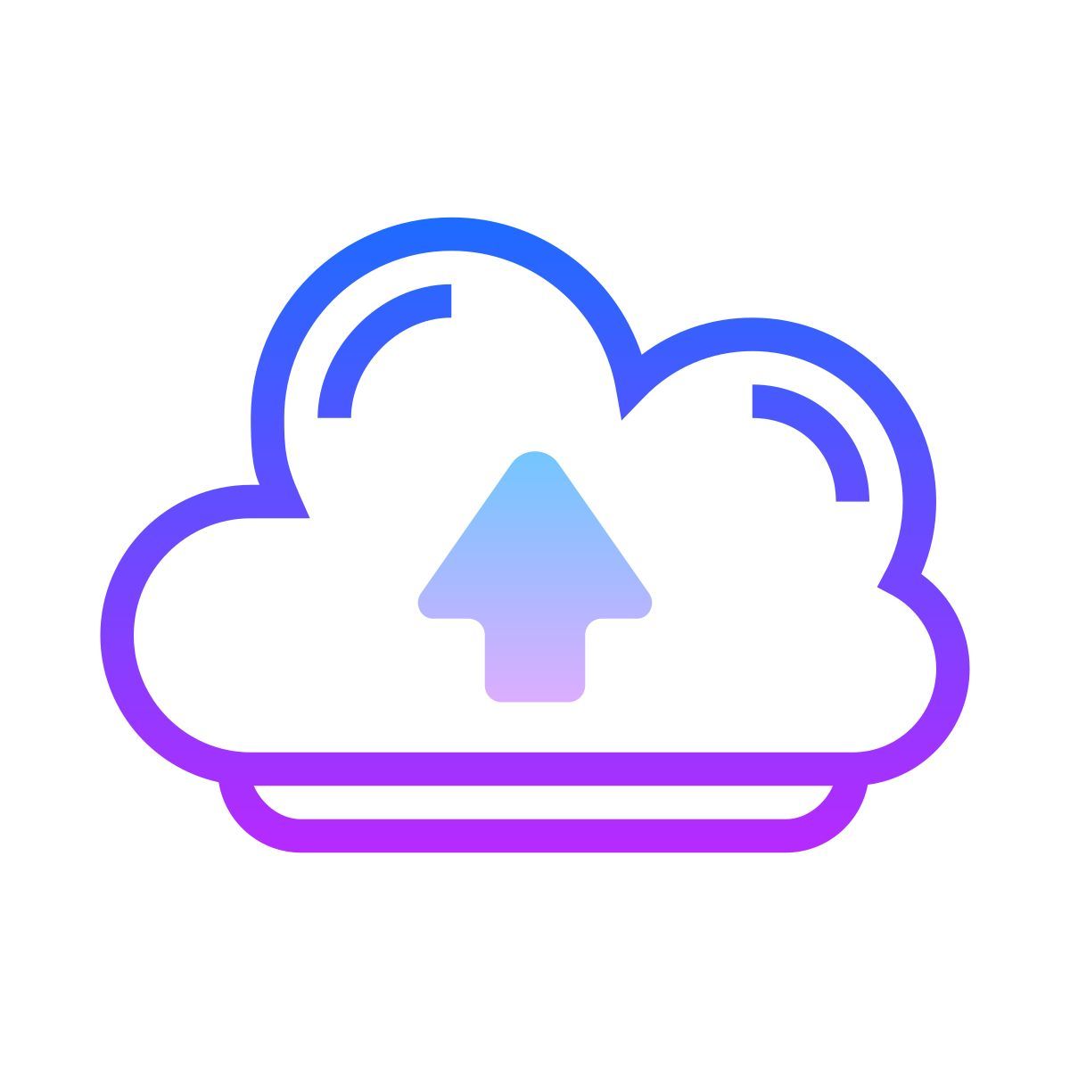 gradient style carica sul cloud icon