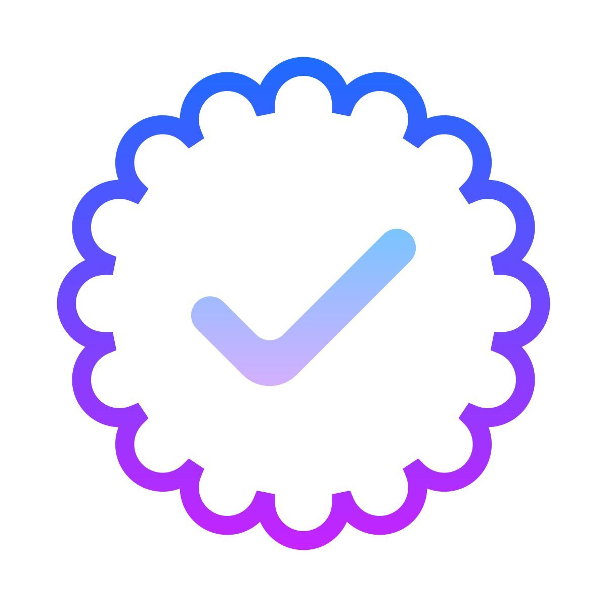 gradient style cuenta verificada icon
