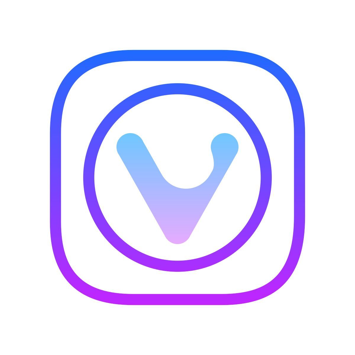 gradient style vivaldi web browser icon