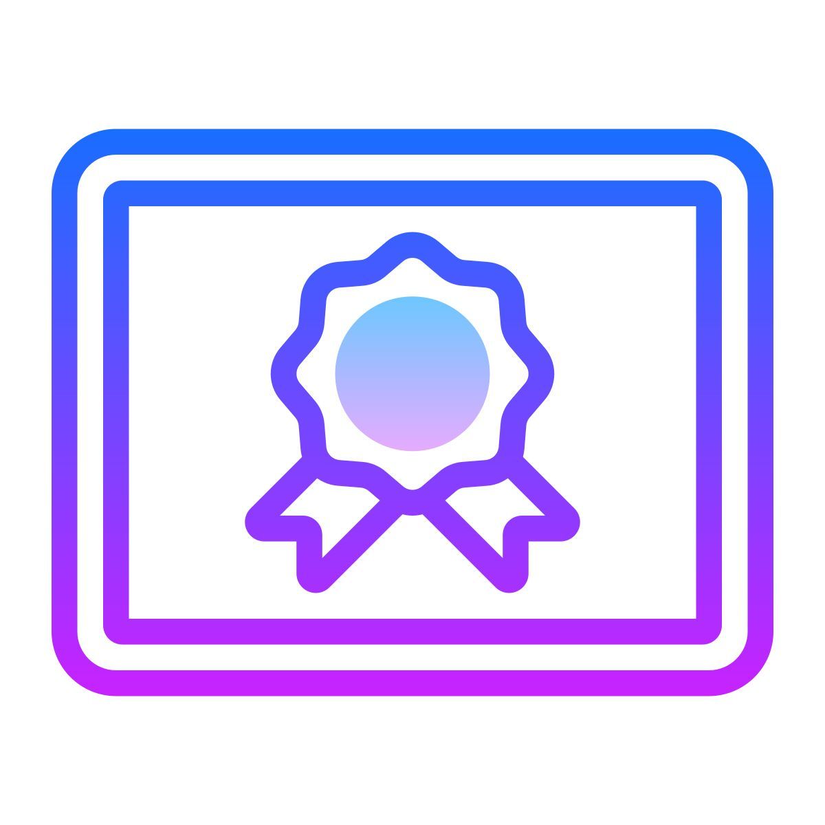 gradient style 보증 카드 icon