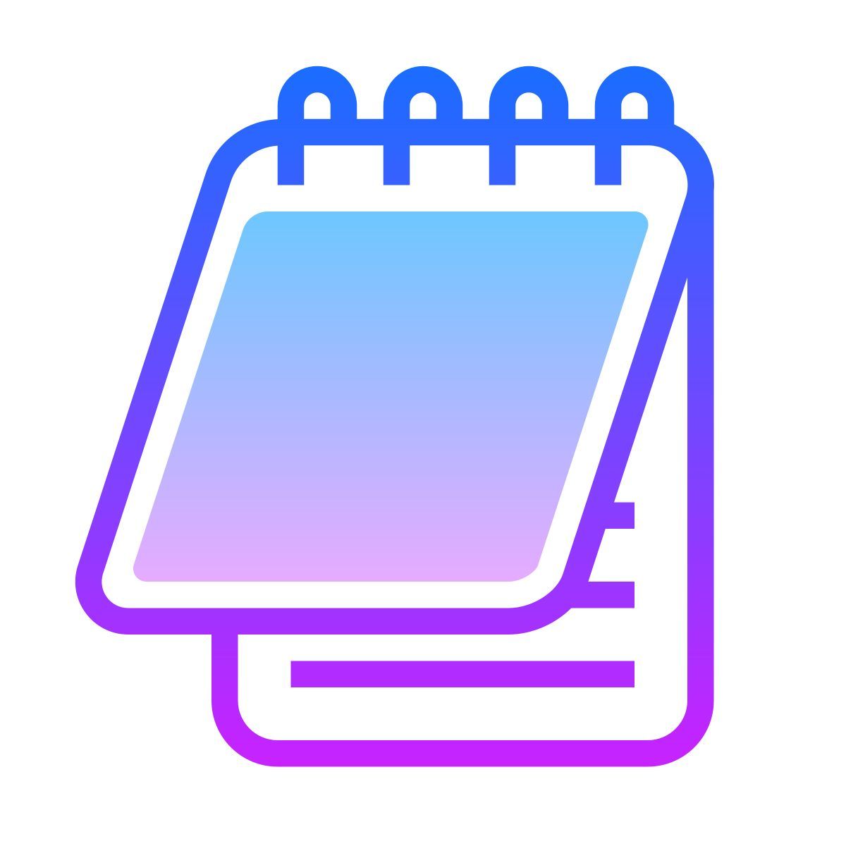 gradient style blocco note di windows icon