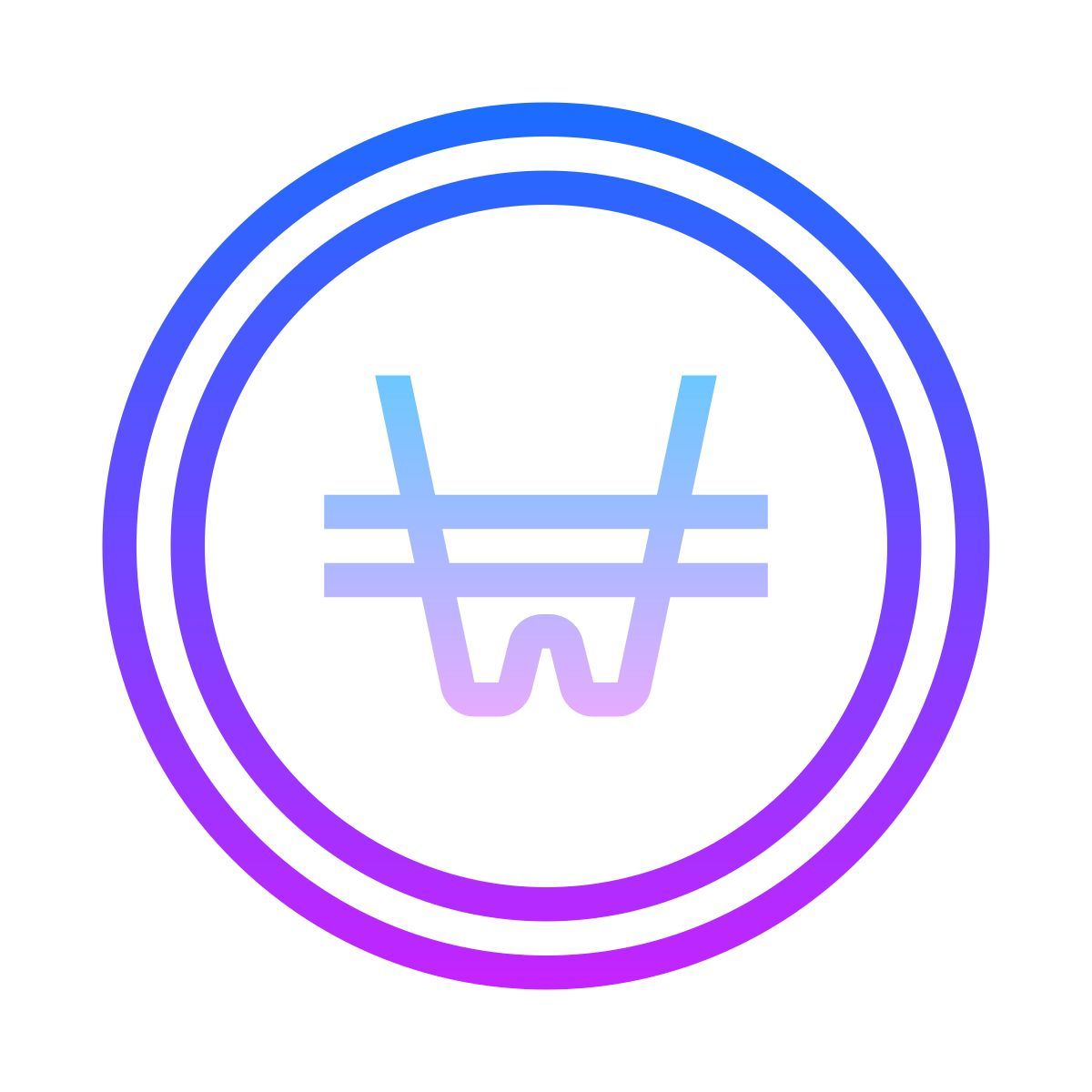 gradient style 韩元 icon