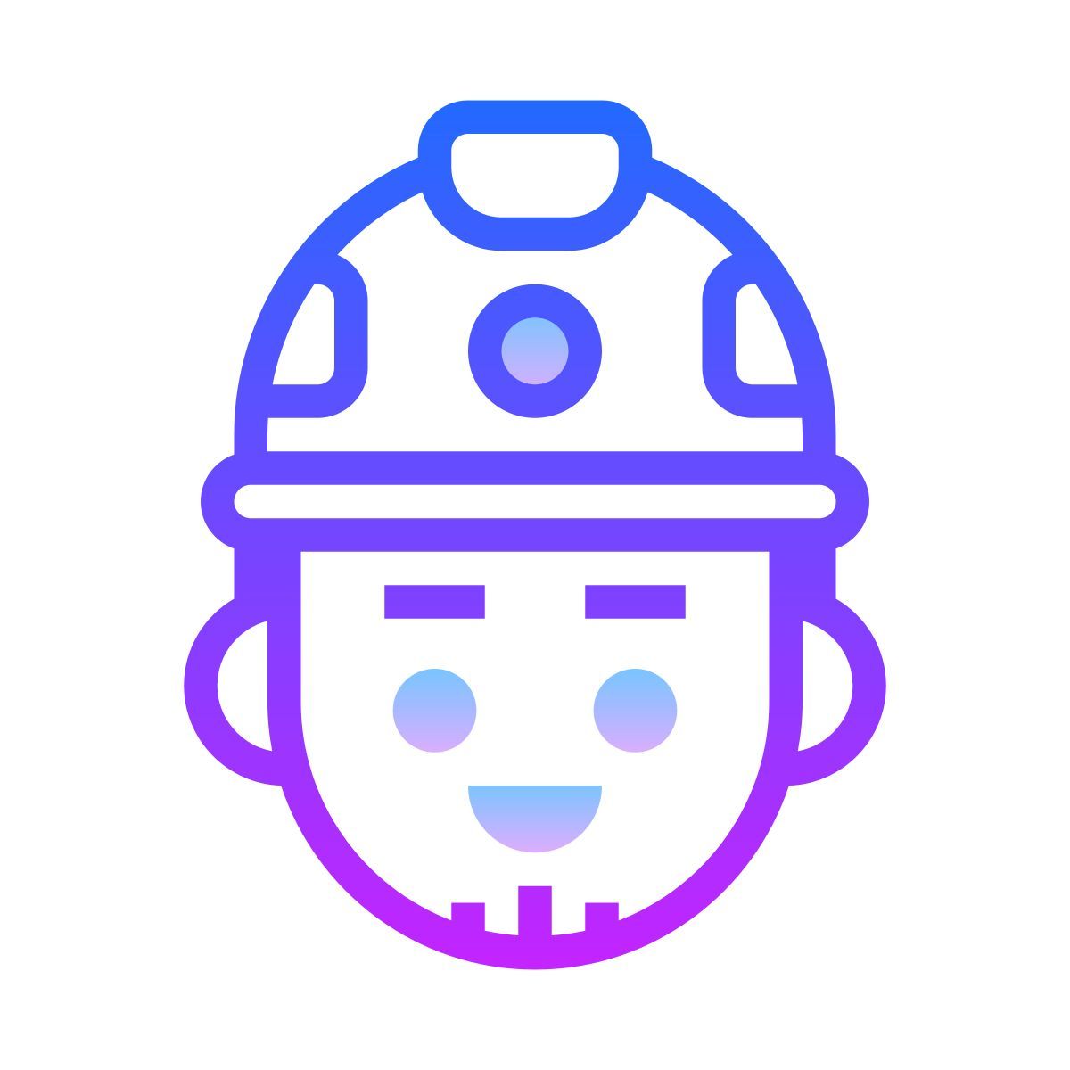 gradient style trabajador de sexo masculino icon