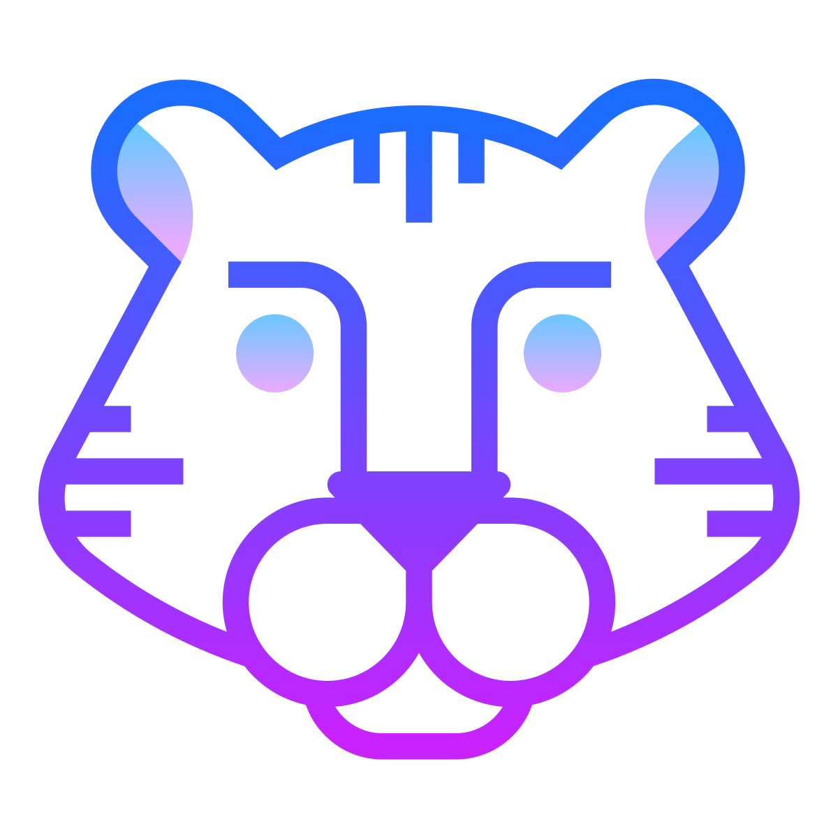 gradient style year of tiger icon