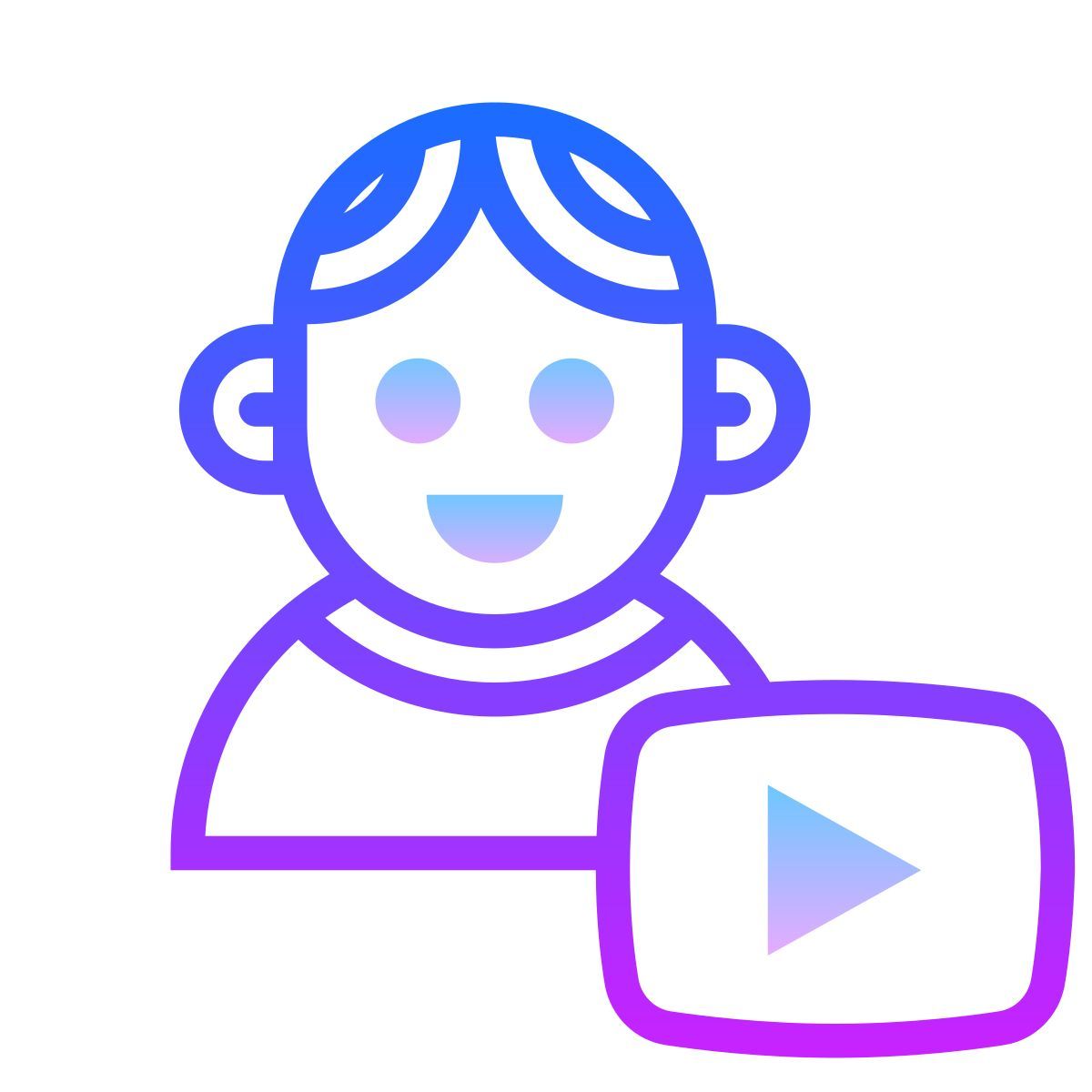 gradient style youtubeur icon