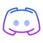 Discord icon in Gradient Line Style