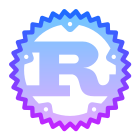 Rust Programming Language icon in Gradient Line Style