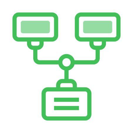 Tree Structure icon in Gradient Line Style
